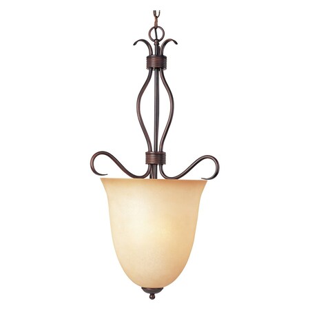 Maxim Four Light Oil Rubbed Bronze Wilshire Glass Foyer Hall Pendant 10131WSOI